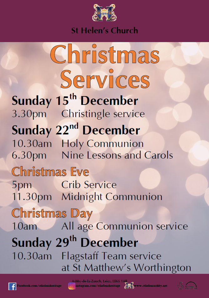 Christmas Services (from Dec 1